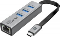 Photos - Card Reader / USB Hub Promate GigaHub-C 