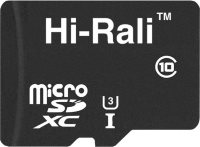 Photos - Memory Card Hi-Rali microSD class 10 UHS-I U3 + SD adapter 128 GB
