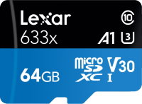 Photos - Memory Card Lexar High-Performance 633x microSDXC + SD adapter 256 GB