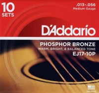 Strings DAddario Phosphor Bronze 13-56 (10-Pack) 