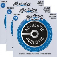 Strings Martin Authentic Acoustic SP Phosphor Bronze 13-56 (3-Pack) 