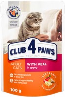 Photos - Cat Food Club 4 Paws Adult Veal in Gravy 24 pcs 