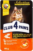 Photos - Cat Food Club 4 Paws Adult Slices with Atlantic and Baltic Herring in Jelly 24 pcs 
