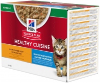 Photos - Cat Food Hills SP Healthy Cuisine Kitten Chicken/Fish  16 pcs