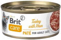 Photos - Cat Food Brit Care Pate Adult Turkey with Ham 70 g 