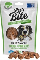 Photos - Dog Food Brit Lets Bite Meat Snacks Chicken/Pork Slices 80 g 