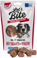 Photos - Dog Food Brit Lets Bite Meat Snacks Beef Squares/Poultry 80 g 