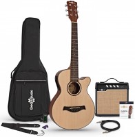 Photos - Acoustic Guitar Gear4music 3/4 Single Cutaway Electro Acoustic Guitar Amp Pack 