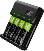 Photos - Battery Charger Green Cell VitalCharger + 4xAA 2000 mAh 