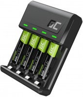 Photos - Battery Charger Green Cell VitalCharger + 4xAAA 800 mAh 