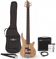 Photos - Guitar Gear4music Chicago 5 String Neck Thru Bass Guitar 15W Amp Pack 