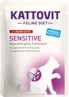 Photos - Cat Food Kattovit Sensitive Pouch with Chicken/Duck 