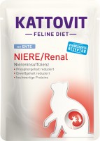 Photos - Cat Food Kattovit Renal Pouch with Duck 