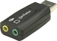 Photos - Sound Card MANHATTAN 3-D Audio Adapter 2.1 