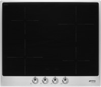 Photos - Hob Smeg SI364FXM black