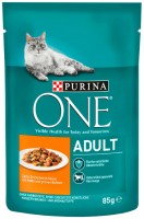 Photos - Cat Food Purina ONE Adult Chicken/Green Beans Pouch 12 pcs 