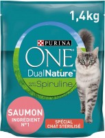 Photos - Cat Food Purina ONE DualNature Natural Defense Sterilised Salmon 1.4 kg 