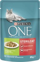 Photos - Cat Food Purina ONE Sterilized Turkey/Green Beans Pouch 85 g 