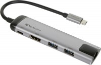 Photos - Card Reader / USB Hub Verbatim USB-C Multiport Hub 