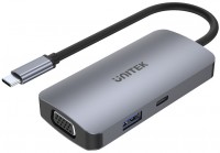 Photos - Card Reader / USB Hub Unitek uHUB P5 Trio 5-in-1 USB-C Hub with MST Triple Monitor and 100W Power Delivery 