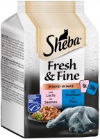 Photos - Cat Food Sheba Fresh/Fine Salmon/Tuna in Gravy 6 pcs 