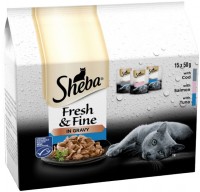 Photos - Cat Food Sheba Fresh/Fine Fish Collection in Gravy 15 pcs 