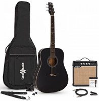 Photos - Acoustic Guitar Gear4music Dreadnought Thinline Electro Acoustic Guitar 15W Amp Pack 