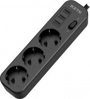 Photos - Surge Protector / Extension Lead RZTK Power Strip 3+3 USB-A 