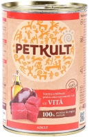 Photos - Dog Food PETKULT Canned Grain Free Adult with Beef 1