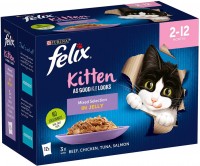 Photos - Cat Food Felix Kitten Mixed Selection In Jelly 12 pcs 