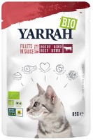 Photos - Cat Food Yarrah Organic Fillets with Beef in Sauce 14 pcs 