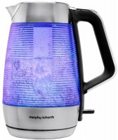 Photos - Electric Kettle Morphy Richards Vetro Illuminating 108010 3000 W 1.5 L  stainless steel