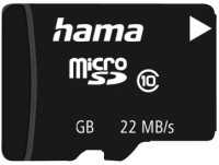 Memory Card Hama microSD Class 10 UHS-I 22MB/s + Adapter 16 GB