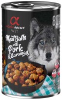 Photos - Dog Food Alpha Spirit Meat Balls with Pork/Caraway 400 g 