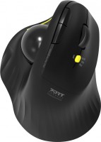 Photos - Mouse Port Designs Bluetooth Wireless & Rechargeable Ergonomic Mouse with Trackball 