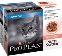 Photos - Cat Food Pro Plan Nutri Savour Housecat Salmon in Gravy  10 pcs