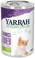 Photos - Cat Food Yarrah Organic Chunks with Chicken and Turkey 400 g  6 pcs