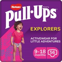 Photos - Nappies Huggies Pull Ups Explorers Girl 9-18 / 56 pcs 
