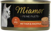Photos - Cat Food Miamor Fine Fillets in Jelly Tuna/Quail Egg  24 pcs