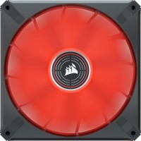 Photos - Computer Cooling Corsair ML140 LED ELITE Black/Red 