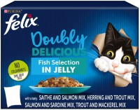 Photos - Cat Food Felix Doubly Delicious Fish Selection in Jelly  24 pcs