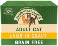 Photos - Cat Food James Wellbeloved Adult Cat Lamb in Gravy  48 pcs