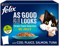 Photos - Cat Food Felix As Good As It Looks Ocean Feast Selection in Jelly  48 pcs