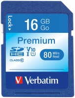 Photos - Memory Card Verbatim Premium SDHC UHS-I V10 U1 Class 10 16 GB