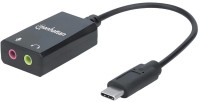 Photos - Sound Card MANHATTAN USB-C Audio Adapter 2.1 