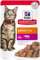 Photos - Cat Food Hills SP Adult Beef Pouch  12 pcs