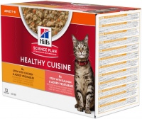 Photos - Cat Food Hills SP Healthy Cuisine Adult Chicken/Salmon  12 pcs