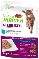 Photos - Cat Food Trainer Adult Sterilised with Codfish Pouch 85 g 