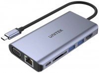 Photos - Card Reader / USB Hub Unitek uHUB O8+ 8-in-1 USB-C Ethernet Hub with Dual Monitor, 100W Power Delivery and Card Reader 