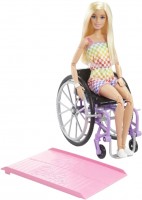 Photos - Doll Barbie Doll With Wheelchair and Ramp HJT13 